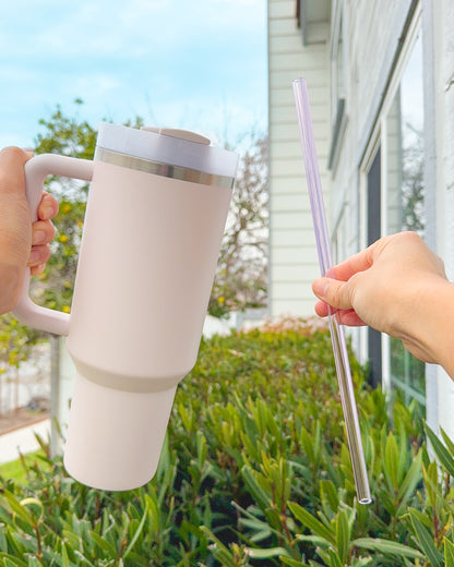 koala straw for stanley quencher tumbler - glass